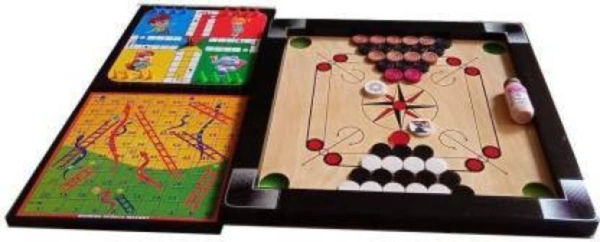 Writzo Kids Carrom Board, Wooden Ludo & Snake Ladder Board Game
